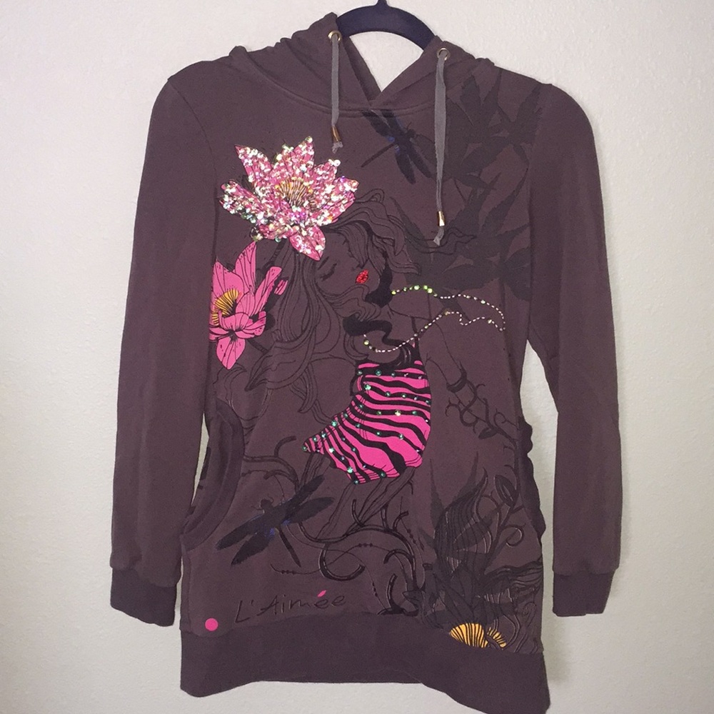 French-Inspired Jeweled Hoody